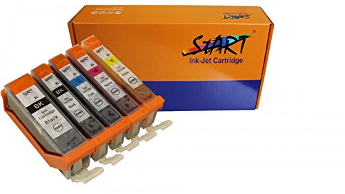 Start - 5 XL Ersatz Chip Patronen kompatibel zu Canon PGI-570 PGBK XL Schwarz, CLI-571BK XL Foto-Schwarz, CLI-571C XL Cyan, CLI-571M XL Magenta, CLI-571Y XL Gelb