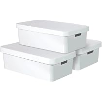 Curver INFINITY Aufbewahrungsbox – 45 Liter, Mit Deckel, Grau, Stapelbar