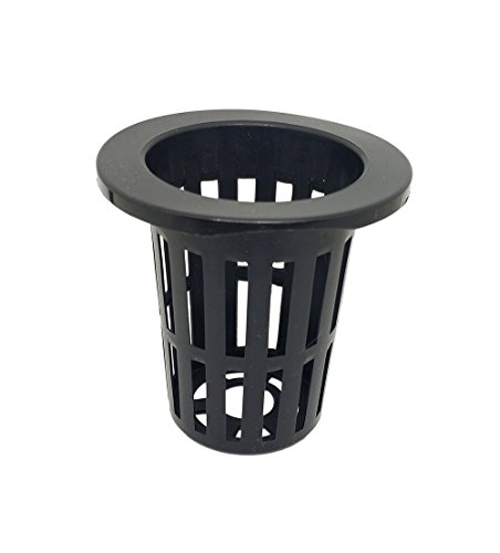 Agarden-EU 2.8 * 2.8" Hydroponics Mesh Net Cup Pots Basket Garden Supplies Aquaponics System Black Pack of 20