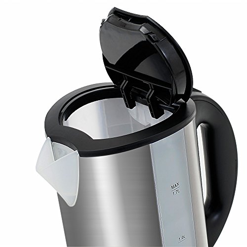 Edelstahl Wasserkocher Teekocher mit blauer LED Innenbeleuchtung 2200 Watt 1,7 Liter - 6