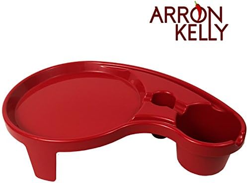 Arron Kelly Party Pal, 1 Dark Red - One Handed Food and Drink Tray