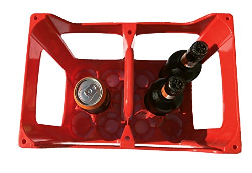 10 Flaschen Bier Kunststoff Plastik Kiste Brauerei, Fabrik, Großhandel, Preis, Flasche Kunststoff Bierkiste, Kunststoff Flasche Wein Kisten, Kunststoff Kiste für Flasche oder Bier, Bierflasche Stapeln Kunststoff Kiste (Rot) - 5
