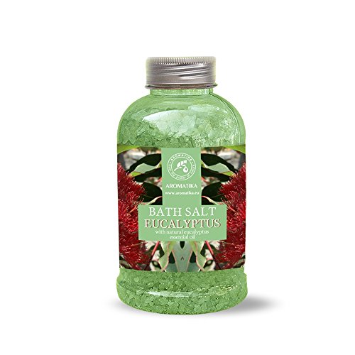 Eucalyptus Bath Salts with natural Eucalyptus Essential Oil, Natural Bath Sea Salts - Bath Salts Eucalyptus - Best For Bath - Good Sleep - Relaxing - Body Care - Beauty - Aromatherapy- 1 Pack (1 x 600 g) Eucalyptus Bath Salt by Aromatika