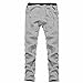 Produktbild Ba Zha HEI Männer Jogger Trainingsanzug Running Sport Hosen Jogginghose Plus Größe Einfarbige Herren Hochwertiger Baumwoll-Mischung Outdoorhose Winddicht Atmungsaktiv Freizeithose (Grau, XL)