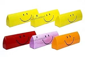 Perpetual Bliss Fancy Smiley Multi Functional Pencil Box for Kids, Boys and Girls /Return Gifts for Kids Birthday Party (Pack of 6)