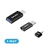 Produktbild faost USB C auf USB 3.0 Adapter, konvertiert Typ C auf Micro USB, Micro OTG zu USB Adapter für 2016 MacBook Pro, Google Pixel/Pixel XL, Apple, Sony Samsung LG Huawei, Nexus 5 x, USB-Stick und mehr (Black)