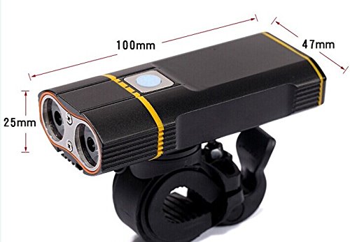 hellsten und leistungsstark 800 Lumen USB Wiederaufladbares Fahrradlicht, Mountain, Road Fahrrad Scheinwerfer mit internen Akku 6000 ma- gratis USB wiederaufladbar aus Aluminium Bike Bonus Rücklicht - 2