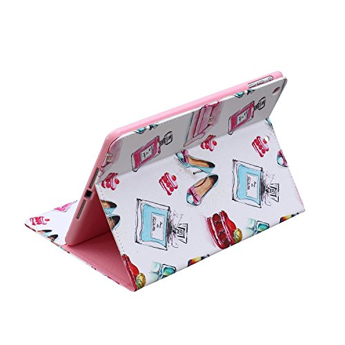 iPad Air Hülle, Deenor Bunt Painting und Stilvoll Brieftasche Tasche PU Leder Flip Protective Stand Tasche Schutzhülle Hülle für Apple iPad Air (2013 Version).[Perfume] - 5