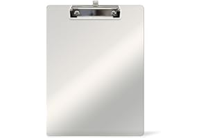 WAYTEX 931491 - Porta blocco A4 a pinza con porta penna, in plastica rigida, 22,5 x 31,5 cm, trasparente