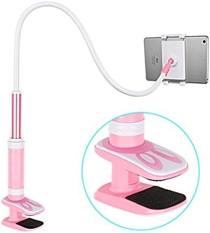 [Cartoon Version]Tryone Gooseneck Tablet Stand Mount Holder/ iPad Stand Mount Holder/ Nintendo Switch Mount Holder for iPad or Android Devices 4-12 Inches, 38 Inches Overall Length(Pink Rabbit)