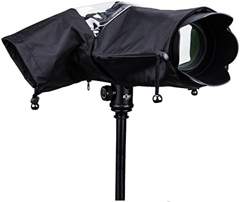 Jeasun Camera Rain Cover, Camera Waterproof Covers, Professional Camera Rainshade Protector Against Rain Dirt Sand Snow Protection, Foldable for Canon, Nikon, Sony and Other Digital SLR Cameras.Black
