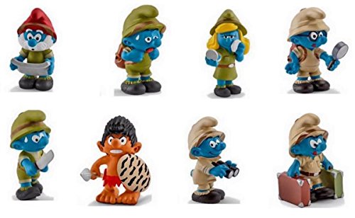 Preisvergleich Produktbild Schleich Dschungel Safari Schlümpfe 2016 Set 8 stück