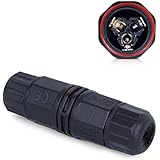 Noza Tec Waterproof Outdoor Junction Box Cable Connector, External Connector Cable Sleeve for 5-10 mm Cable Diameter (2 Pole)