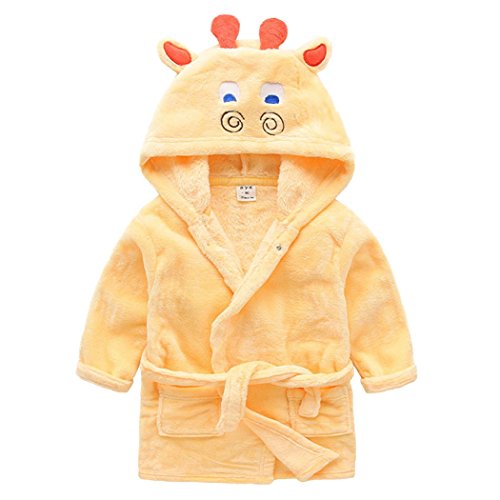 Lydreewam Kinder Bademantel Morgenmantel Korallen Fleece robe Pyjamas Nachtwäsche für Jungen und Mädchen