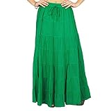 TELA - Algodón Phagun Falda de la Falda Maxi Larga Playa del Desgaste del Verano del algodón Ropa