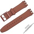 OLXIYOC Watch Strap for Swatch, Silicone Waterproof Watch Strap