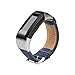 Produktbild Wokee Lederarmband Ersatz Armband Zubehör für Garmin Vivosmart HR + (Tiefes Blau)