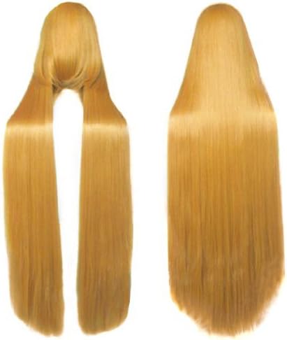 CaseEden (Case Eden) BLEACH Bleach Matsumoto Rangiku Cosplay Wig Straight Long 120cm heat blonde gold golden blonde & White Mel Choi wig net two sets (black and skin color)