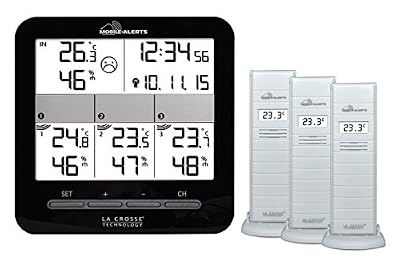 La Crosse Technology MA10421 Station de température connectée Mobile Alerts Noir