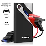 【POTENCIA】Solamente puede arrancar vehículos de 12V (hasta 2.5L de gasolina) en segundos con una corriente máxima de 300A. Es adecuado para su automóvil, motocicleta, barco, RV y motos de nieve.