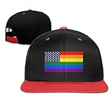 Mezcla De Algodón. (Unisex). Xdevrbk Gorra de béisbol Ajustable Hip-Hop Snapback para niños con Bandera Americana del Arco Iris Design8