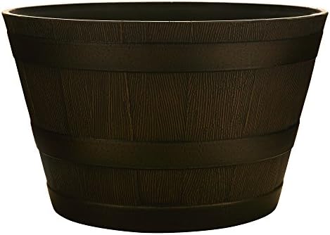 ATT SOUTHERN INC - Whiskey Barrel Planter, Resin, 20.5-In. Diam.