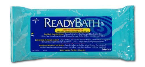 Medline ReadyBath Premium Antibacterial Washcloths - 1 PK