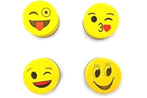 CHLOE AND TOM 2 x Emoji Whiteboard Eraser Magnetic Dry Eraser, Smiley for Classroom, Office Meeting, Kids White Board - Cloe and Tom