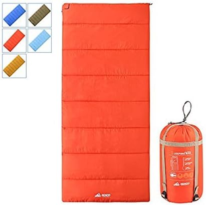Semoo Single Sleeping Bag Envelope Lightweight Portable Waterproof, Comfort with Compression Sack, Great for 4 Season Traveling, Camping, Hiking &amp; Outdoor Activities