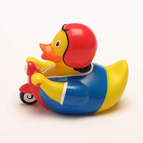 Motorroller Badeente Quietscheentchen Gummiente Plastikente Quietscheente - 4