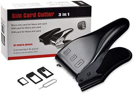 Click2u 3 in 1 Micro SIM Card Cutter Nano SIM Card Cutter and Adapter Kit Nano/Micro, Standard, Eject Pin for Moblie phone, Smartphone and Tablet
