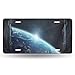Produktbild FunnyCustom License Plate Frame '3D Rendering' Window View of Planet Earth Fantastic Aluminum Metal Tag Holder Waterproof 12 x 6 Inch Decoration