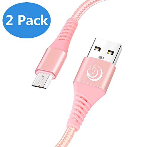 Micro USB Cable, Yosou Android Charger USB Micro Cable [2Pack 2M] Charging Cable - Nylon Braided Micro USB Compatible with Samsung, Nexus, Kindle, HTC, LG, Sony, PS4 and more