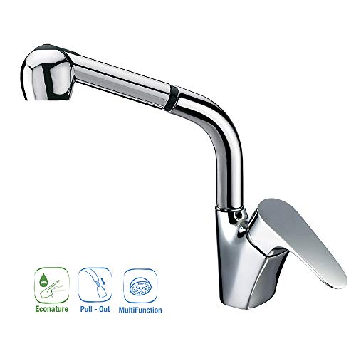 Clever 98552 Grifo de Cocina Extraíble Habana Xtreme, Cromado