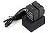 Price comparison product image ActionCamereMounts DUAL Battery Pack Charger / Twin battery USB Charger for GoPro HD Hero 3 / 3+ Action Camera / Works with GoPro AHDBT-301/302 / 1050mAh 3.7V 5.9Wh