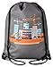 Produktbild Aminata Kids – Turnbeutel Jungen Baustelle Grau Orange * Strapazierbares Polyester * Kindergartentasche Bagger Betonmischer Kran Bauarbeiten Sportbeutel Rucksack Sporttasche Jungs Gymbag