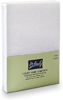 Family Bedding King Waterproof Mattress Protector - Terry Towel Deep Fitted Mattress Bed Cover - Breathable Cotton Mattress Protector - Mattress Cover for King Bed. (King (160x200cm))