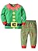Produktbild FStory&Winyee Weihnachten Schlafanzug Outfit Kinder Pyjama Nachtwäsche Print Top Hose Set Baumwolle Langarm Weihnachtself Kostüme Weihnachtskostüm Zweiteilg Mädchen Junge 80-120 3-8 Jahre