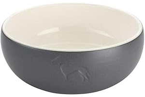 HUNTER Keramik-Napf LUND, Farbe: grau, Keramiknapf mit Silikonrand, sicherer Stand, edles Design, pflegeleicht & spülmaschinenfest, Größe: 550 ml