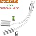 Produktbild 2 in 1 Lightning Kopfhörer Jack Adapter für iPhone X, iPhone 8/ 8 Plus.iPhone 7 / 7 Plus 6/6 Plus. Lightning auf AUX Audio 3.5mm Headphone Jack Adapter + Charging Port Adaptor Kompatibel mit iOS 10.3/11(Silber)