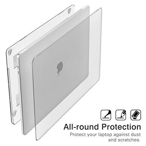 MoKo Hülle für MacBook Pro 15 2016 – Schlank Matte Harte PC Schale Schützhülle Case Cover Etui für das neue Apple MacBook Pro 15 Zoll A1707 2016, Translucent Weiß - 7