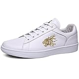 Soulsfeng Men Women Trainers Skateboarding Shoes Top Layer Leather White Shoes(W
