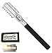 THR11 PRO DUAL Way HAIR SHAPER THINNING LAYER HAIR CUTTING RAZOR COMB + 5 RAZOR BLADES for Hairdressing scissor use SANDBROS