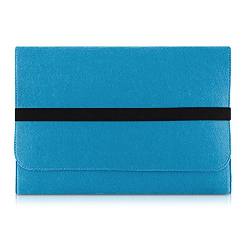 kwmobile Laptoptasche Filz Sleeve für 15" 15,6" Laptop / Ultrabook - Notebook Tasche Schutzhülle Laptop Case Hülle in Blau mit Innentaschen Innenmaße: ca. 41,5 x 31 cm