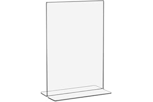 ‎ZEIGIS DIN A5 T-Ständer/Werbeaufsteller/T-Aufsteller im Hochformat aus Acrylglas