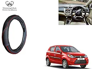 Universal Hub Car Steering Wheel Cover (Black Crock) for Alto 800 2019