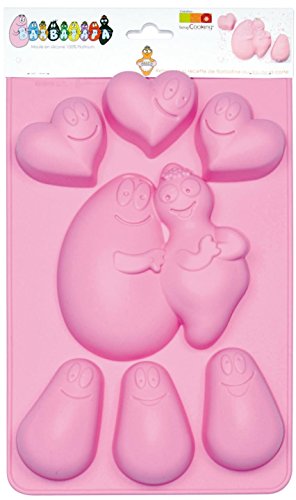examen Scrapcooking 3185BAR Moule pour Gâteaux Barbapapa Silicone Rose 30,5 x 17,5 x 3,5 cm