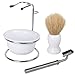 Portable Men Razor Shaving Brush Stand With Soap Dish Complete Set