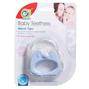 Pokory Baby Teether Food Grade Monkey Shaped Blue - Pack of 1 Teethers Non Toxic Sterilized Water Filled Suitable for 3 Months and Above Kids Baby Boy Baby Girl Toddler