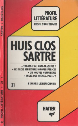 couverture de : HUIS CLOS de SARTRE